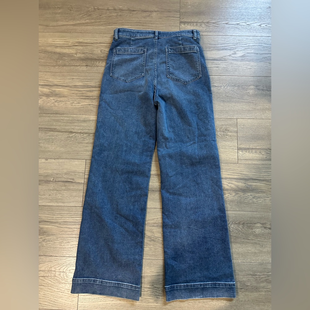 Faherty Medium Blue High-Rise Straight Jeans - Picture 5 of 5